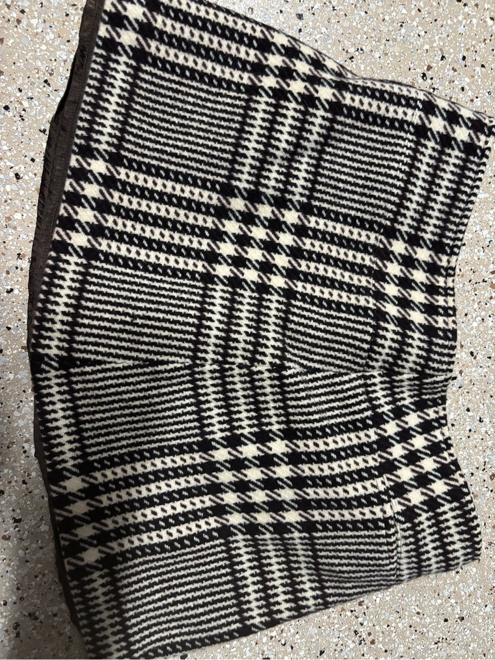 Burberry Black and White Plaid Mini Skirt